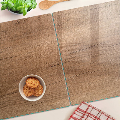 Glas schneidebrett Holz mit Fensterspiegelung