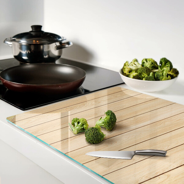 Schneidebrett glas Hellfarbenes Holzbrett