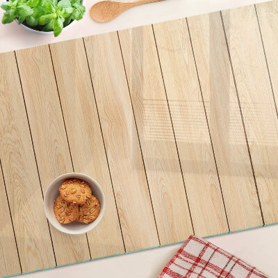 Schneidebrett glas Hellfarbenes Holzbrett