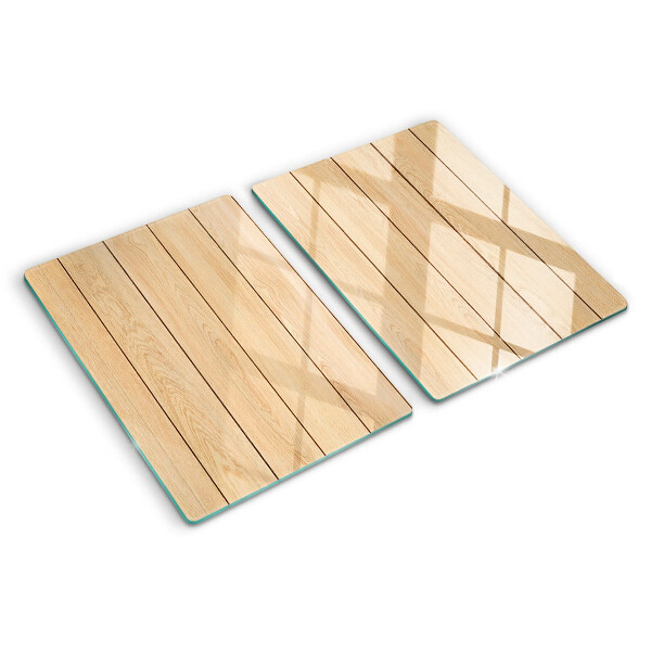 Schneidebrett glas Hellfarbenes Holzbrett