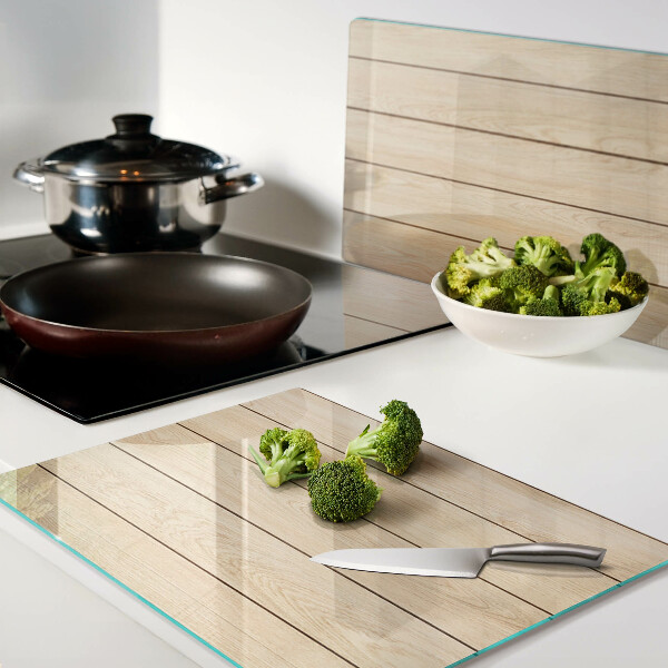 Schneidebrett glas Hellfarbenes Holzbrett