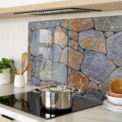 Glas-Schneidebrett mit Steinmuster und strukturierter Oberfläche