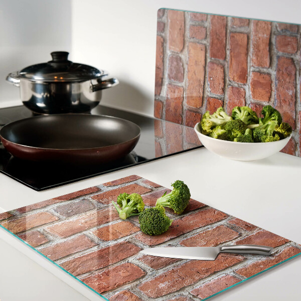 Schneidebrett glas Ziegelmauer