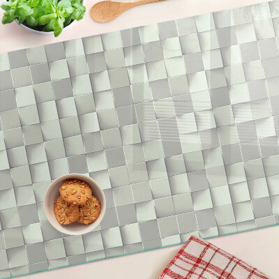 Schneidebrett Mosaik in Grautönen