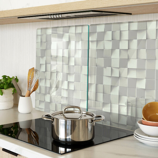 Schneidebrett mit Mosaik in Grautönen