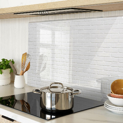 Schneidebrett aus Glas mit Ziegelmauer-Motiv