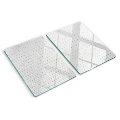 Schneidebrett aus Glas mit Ziegelmauer-Motiv