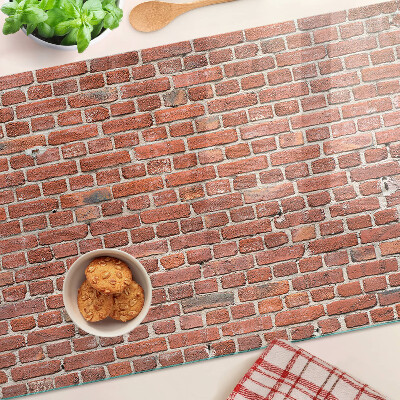 Glas schneidebrett Ziegelmauer