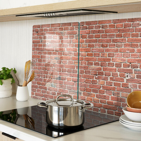 Glas schneidebrett Ziegelmauer