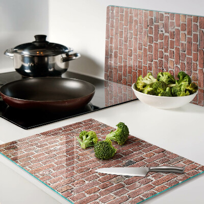 Glas schneidebrett Ziegelmauer