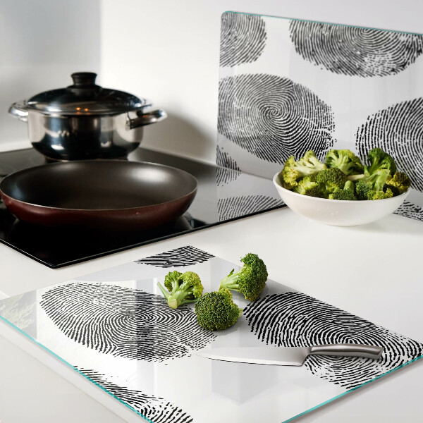 Schneidebrett Fingerabdrücke