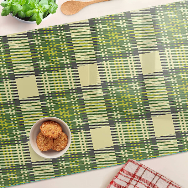 Schneidebrett Glas mit Karomuster