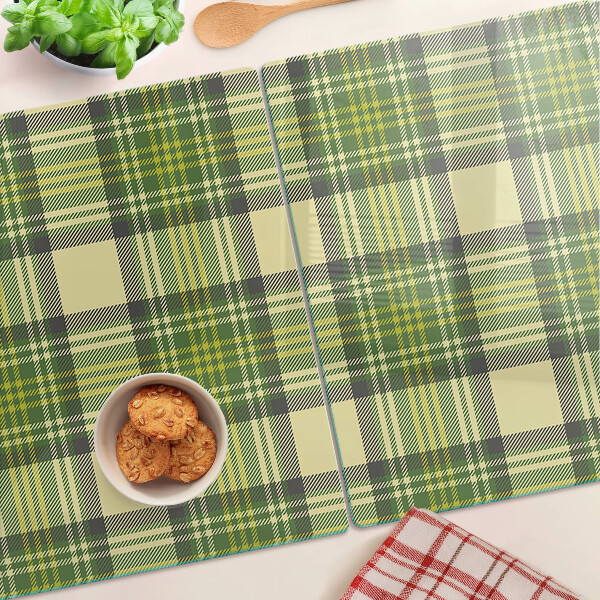 Schneidebrett Glas mit Karomuster