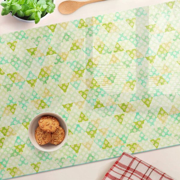 Schneidebrett glas Geometrie in Pastellfarben