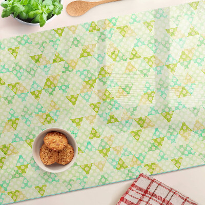 Schneidebrett glas Geometrie in Pastellfarben