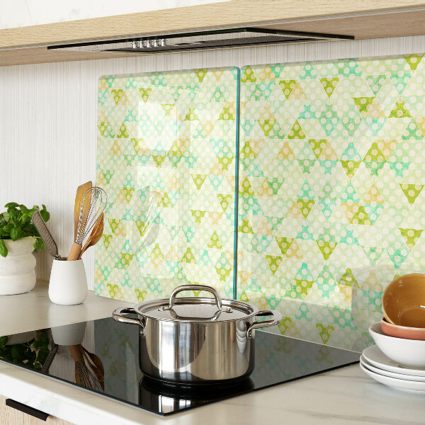 Schneidebrett glas Geometrie in Pastellfarben