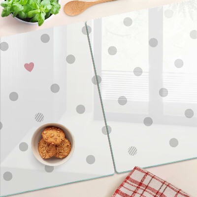 Schneidebrett Punkte und ein Herz