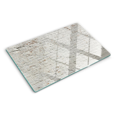 Schneidebrett glas Backsteinwand im Loft-Stil