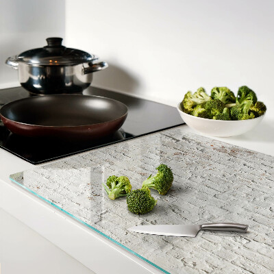 Schneidebrett glas Backsteinwand im Loft-Stil