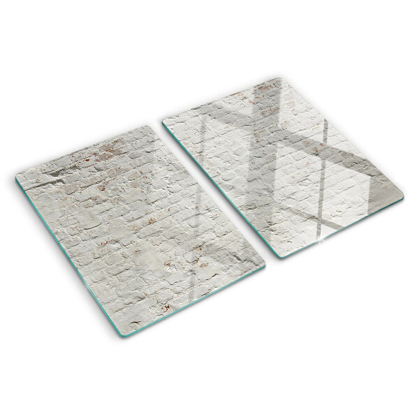 Schneidebrett glas Backsteinwand im Loft-Stil