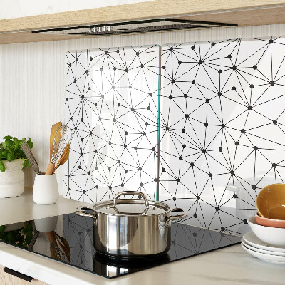 Glas Schneidebrett mit Gittergeometrie