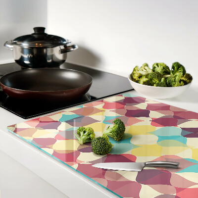 Schneidebrett Die Geometrie farbiger Kreise