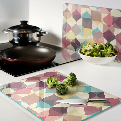 Schneidebrett Die Geometrie farbiger Kreise