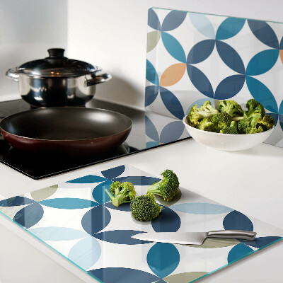 Glas schneidebrett Geometrische Blätter in verschiedenen Farben