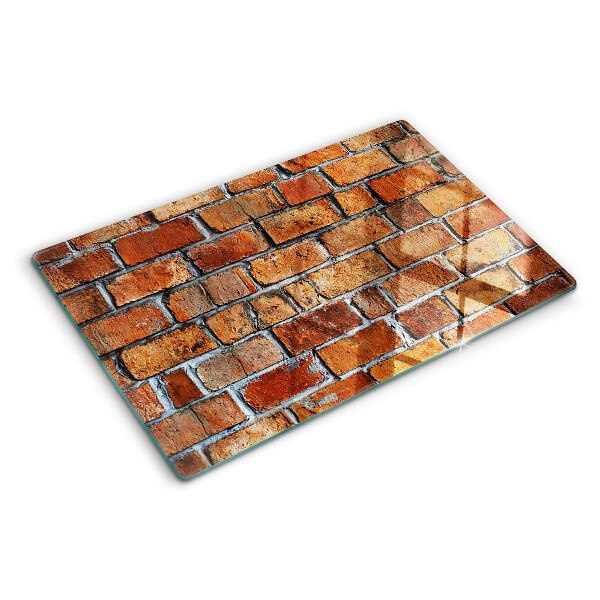 Schneidebrett mit Ziegelmauer-Motiv