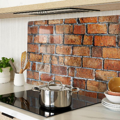 Schneidebrett mit Ziegelmauer-Motiv