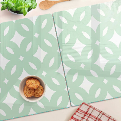 Schneidebrett glas Geometrische Muster in Pastellfarben