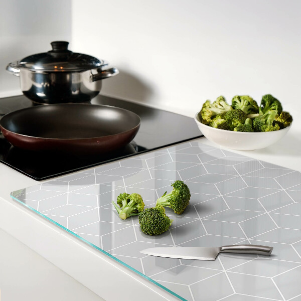 Glas schneidebrett hexagonales geometrisches Gitter