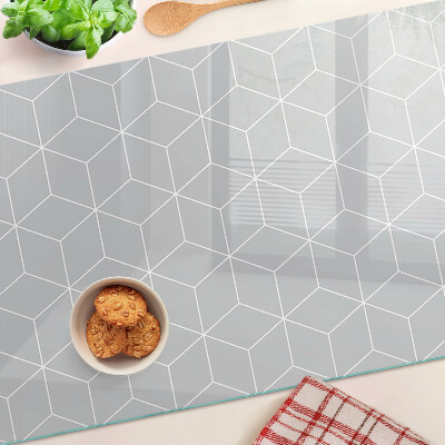 Glas-Schneidebrett mit hexagonalem geometrischem Muster