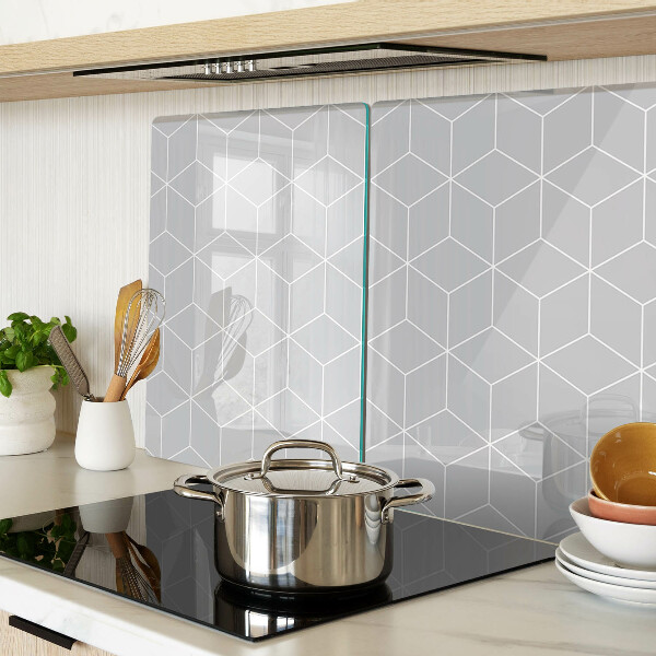 Glas-Schneidebrett mit hexagonalem geometrischem Muster