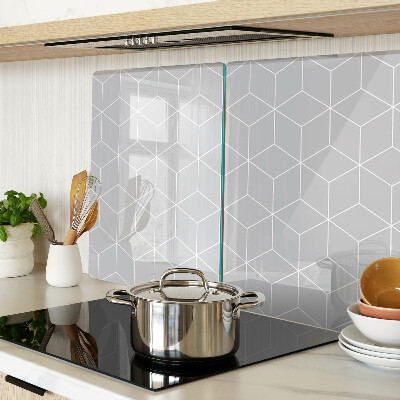 Glas-Schneidebrett mit hexagonalem geometrischem Muster