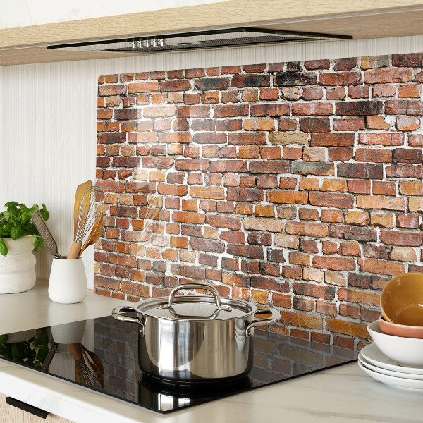 Glas schneidebrett Ziegelmauer