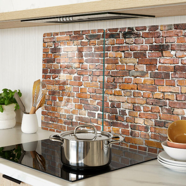 Glas schneidebrett Ziegelmauer