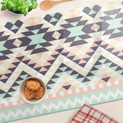 Schneidebrett Geometrisches Motiv in Pastellfarben