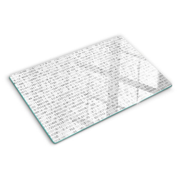Glas schneidebrett Eine Zahlenfolge