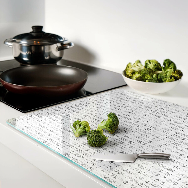 Glas schneidebrett Eine Zahlenfolge