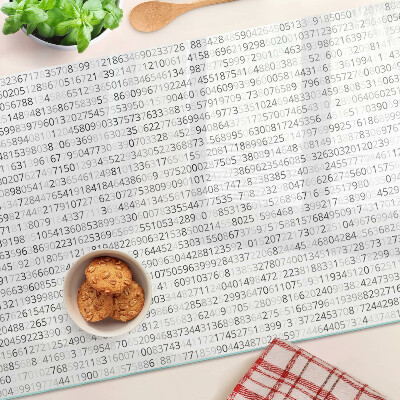 Glas schneidebrett Eine Zahlenfolge