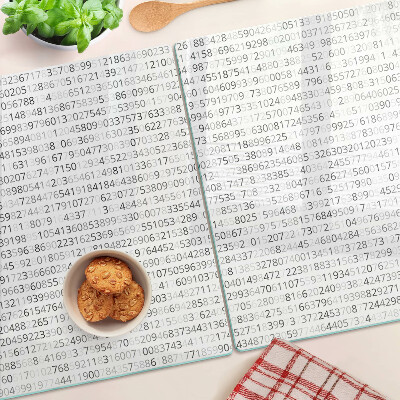 Glas schneidebrett Eine Zahlenfolge