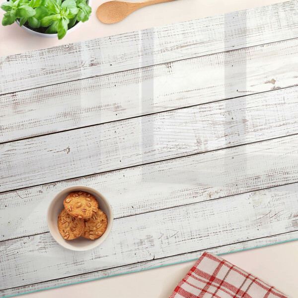 Glas-Schneidebrett im rustikalen Stil