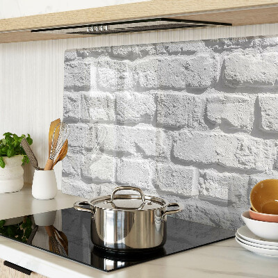 Schneidebrett Glas mit Ziegelmauer-Motiv