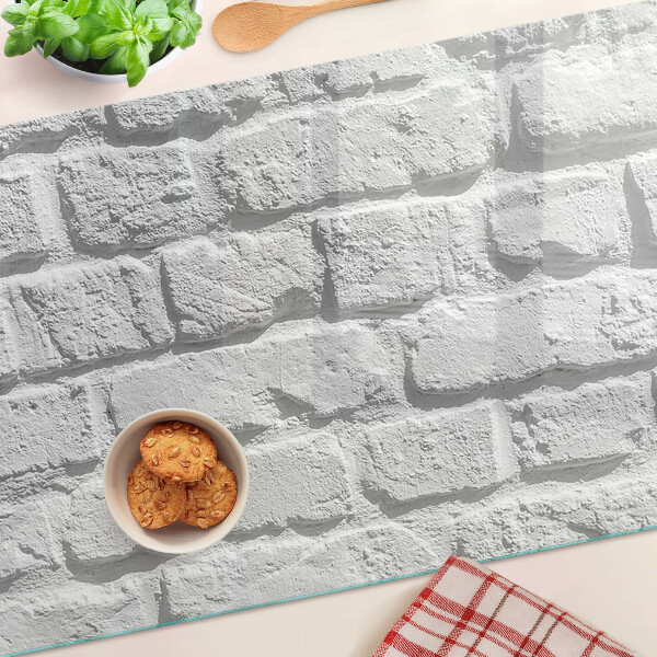 Schneidebrett glas Ziegelmauer