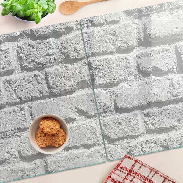 Schneidebrett glas Ziegelmauer