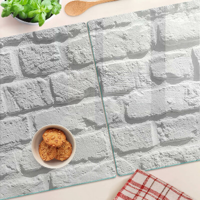 Schneidebrett glas Ziegelmauer