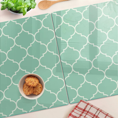 Glas-Schneidebrett mit marokkanischem Muster