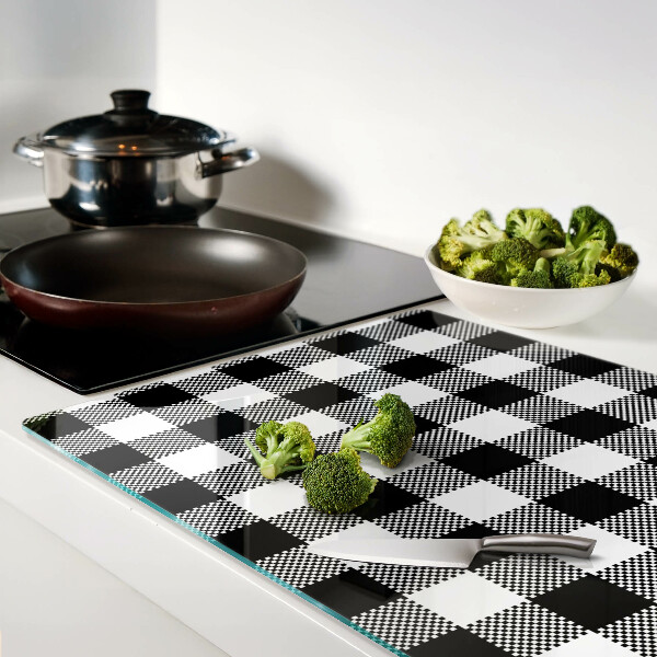 Glas schneidebrett Karomuster