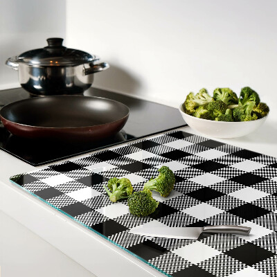 Glas schneidebrett Karomuster